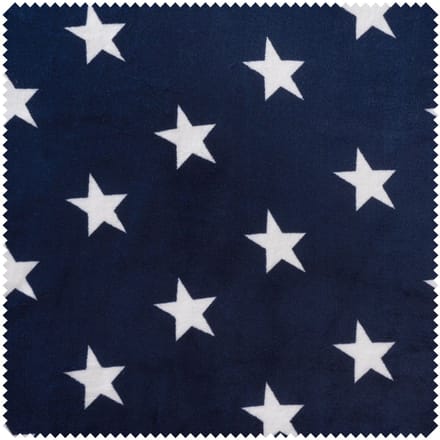 Fleece stof "Stars" - Donkerblauw