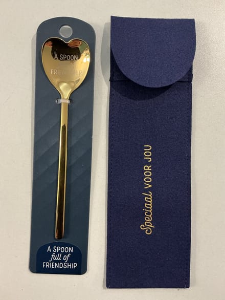 GOUDEN HARTLEPEL - A SPOON FULL OF FRIENDSHIP + ZAKJE