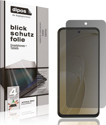 dipos – Matte Privacy Screenprotector geschikt voor Oukitel C68 Plus | Anti-Spy Beschermfolie