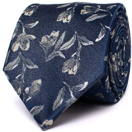Tresanti DARRY Silk tie with flowers Green (TRTIIE355 - 900)