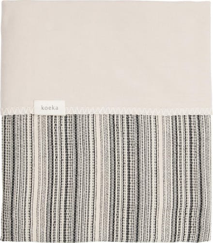 Koeka Wiegdeken Maui flanel - black bird/soft sand 75x100cm