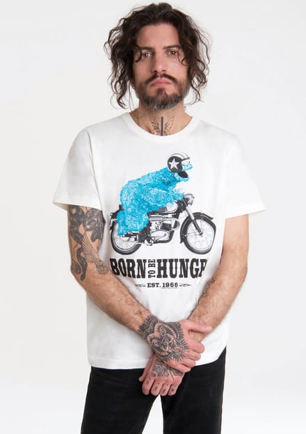 Logoshirt T-Shirt Sesamstraße - Krümelmonster Motorrad