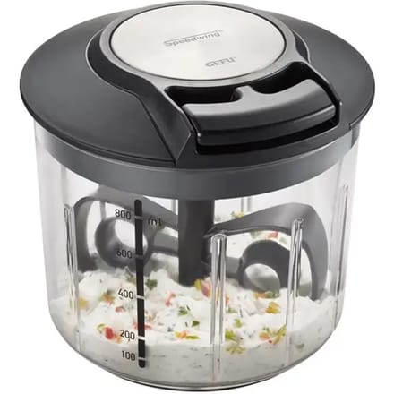 GEFU SPEEDWING® Multihakker – 800 ml – Handmatig – Inclusief Meng- en Kruidenmand