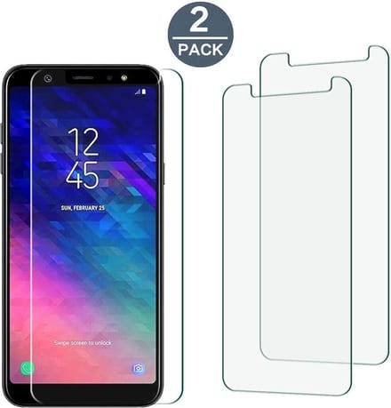 3x Screenprotector Tempered Glass Glazen Gehard Screen Protector 2.5D 9H (0.3mm) - Glasplaatje Geschikt voor: Samsung Galaxy J6 Plus 2018