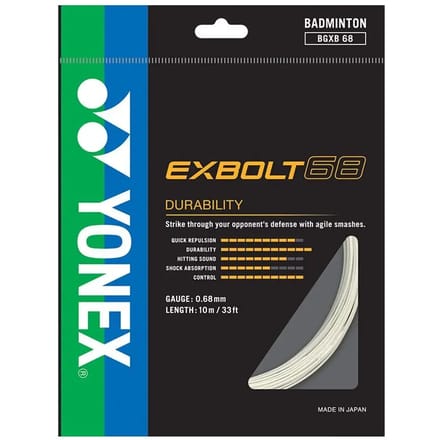 Yonex Exbolt 68 Badminton Enkele Snaar Transparant 0.68 mm