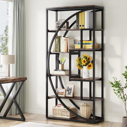 Luxe Boekenkast – Zwart – 180x80x30 cm – Industrohome