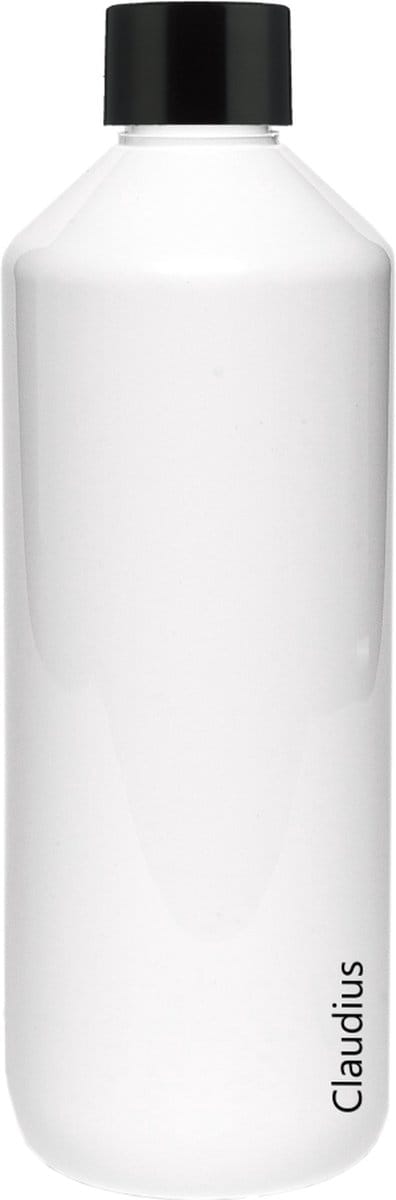 Lege Plastic Fles 500 ml PET wit - met zwarte dop - set van 10 stuks - navulbaar - leeg