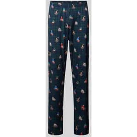 Relaxed fit-pyjamabroek met motiefprint, model 'SLEDGE RIDE'