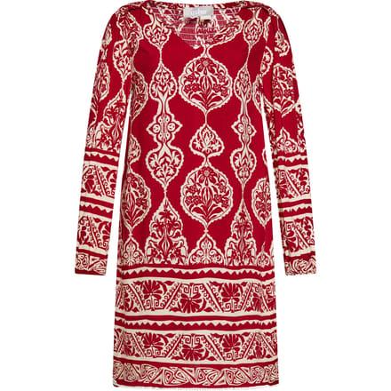 usha Jurk Dames donkerrode crème