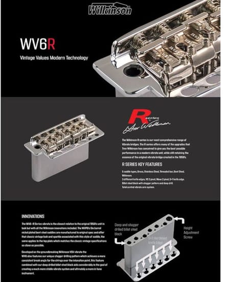 Wilkinson WV6/C Tremolo - Precisie en Duurzaamheid in Chrome