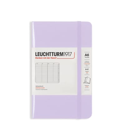 Leuchtturm adresboek lilac pocket hardcover a6 90x150mm