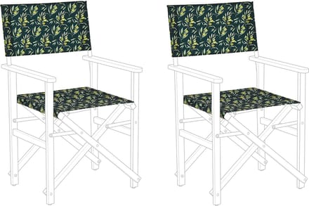 CINE - Ligstoel doek set van 2 - Donkergroen - Polyester
