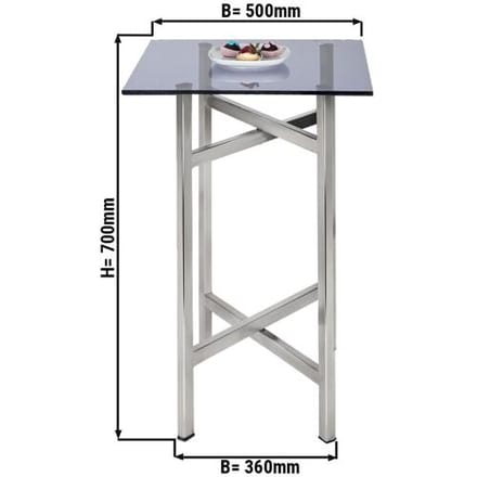 GGM Gastro Beistell-/ Couchtisch - klappbar - 50 x 70 cm Zilver
