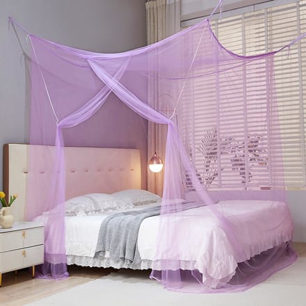 Bedklamboe Groot Vierkant – Purple (200x220x180cm) – Hemelklamboe Binnen & Buiten – Voor 1 & 2 Persoonsbedden