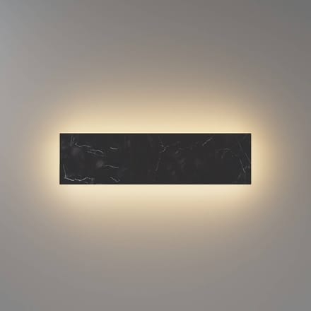 Maytoni LED wandlamp BASIC TEXTURE, zwart, breedte 30 cm, marmer, CCT