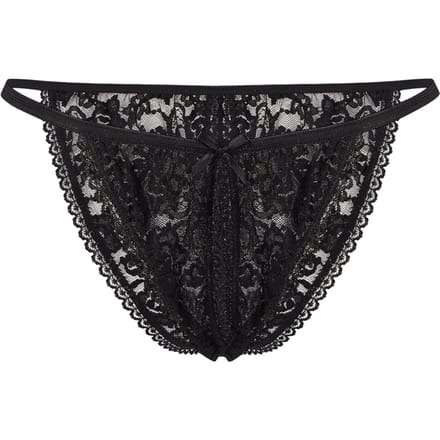 Amorable - Erotische String - Sexy Tanga Slipje Met Open Kruis - Zwart - One Size
