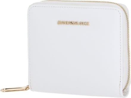 MANDARINA DUCK Leren Portemonnee Luna Zip Wallet Optical White Wit