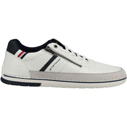 Tom Tailor - Sneakers van gestructureerd imitatieleer - Maat 41 - white