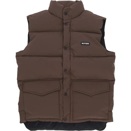 Heren puffvest bruin mouwloos donsjack