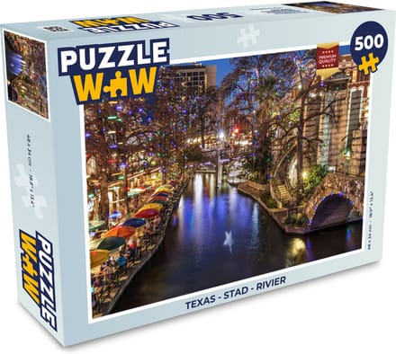 Puzzel Texas - Stad - Rivier - Legpuzzel - Puzzel 500 stukjes