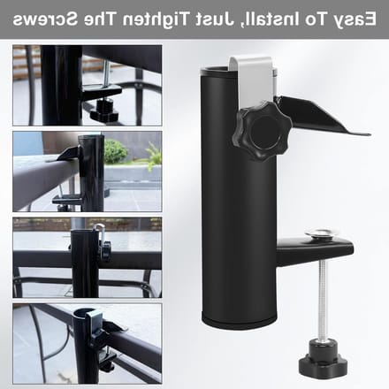 Parasolhouder voor Balkon en Terras, Ideaal voor Tafel en Camping, Stevige en Duurzame Constructie