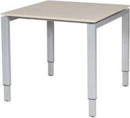 Verstelbaar Bureau - Domino 80x80 Eiken - alu frame