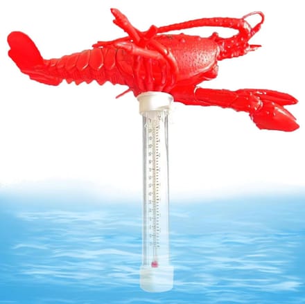 Digitale Thermometer - Watermeter Zwembad - Temperatuur Meten - Schattig Dieren Design - 20 Centimeter - Kreeft