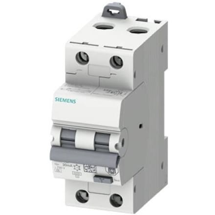 Siemens 5SU13266FP16 Aardlekschakelaar/zekeringautomaat Afmeting zekering = 2 2-polig 16 A 0.03 A