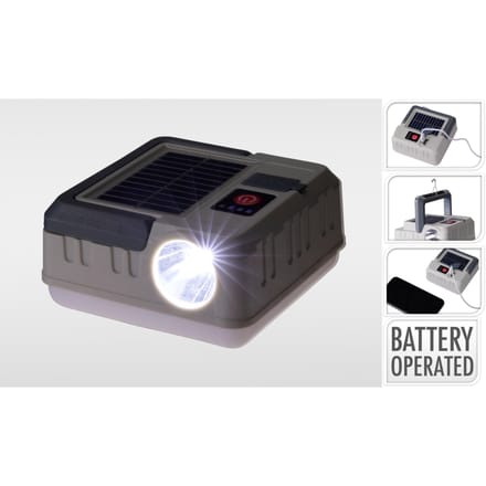Campinglamp solar and usb
