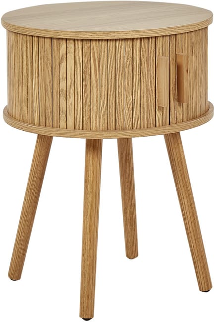 SELAH - Nachtkastje rond - Lichthout - MDF