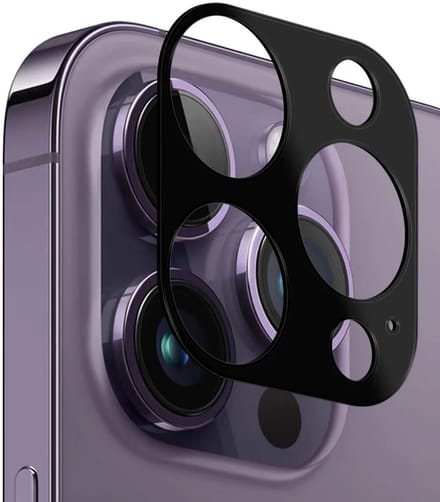 Rosso Camera Lens Protector Geschikt voor Apple iPhone 15 Pro / 15 Pro Max | Camera Bescherming | Glas | Zwart