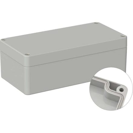 TRU COMPONENTS TC-9065472 Outdoorbehuizing 160 x 80 x 55 Polycarbonaat Grijs-wit (RAL 7035) 1 stuk(s)