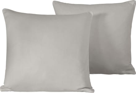 De Witte Lietaer Sierkussensloop Set Olivia Dove - 40 x 40 cm - Satijn Katoen