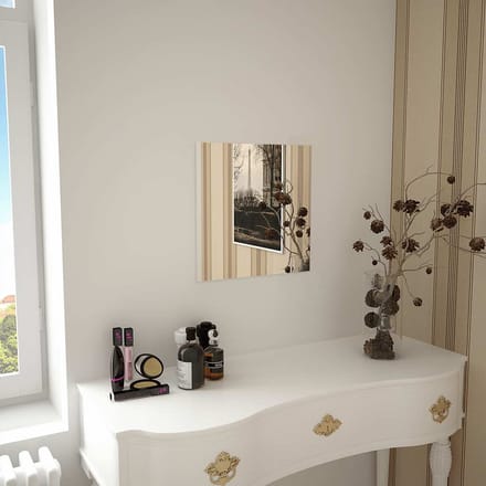 vidaXL - Wandspiegel - vierkant - 40x40 - cm - glas