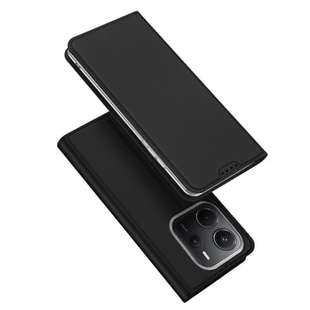 Dux Ducis Slim Softcase Bookcase voor de Xiaomi Redmi Note 14 (4G) - Zwart