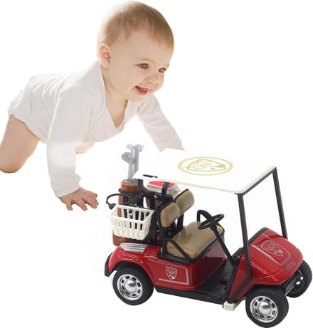 Golfkar Model - Speelgoed Voertuig - Kinderen Spelen - Gedetailleerd Vakmanschap - 10cm - Rood
