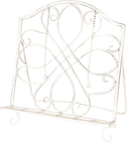Clayre & Eef Kookboekstandaard 31x23x34 cm Wit IJzer