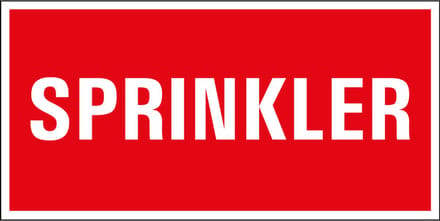 Sprinkler sticker 200 x 100 mm