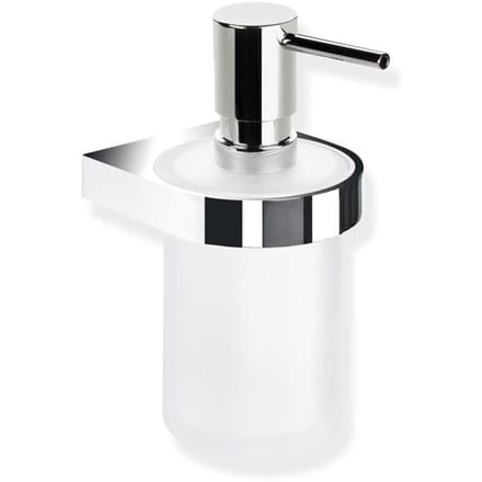 HEWI System 800 crystal glass soap dispenser with holder 800.06.11045