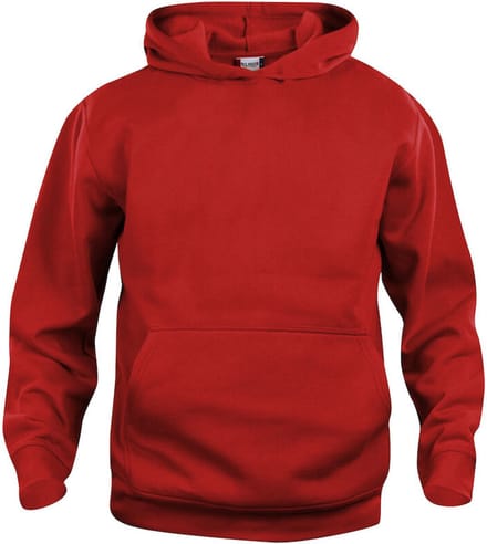 Basic hoody jr rood 90/100
