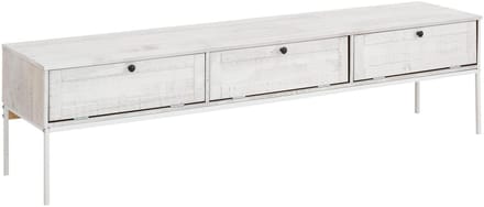 Freya-Tv-meubel - 3-Kleps - Wit Grenen