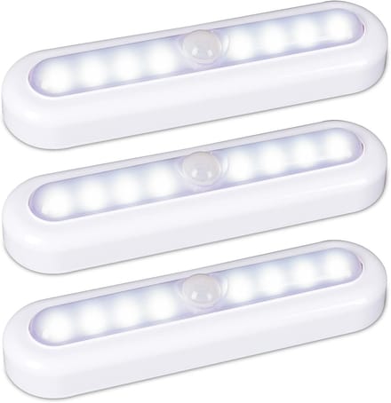 Kastverlichting LED - Nachtlamp sensor - Extra verlichting - Bewegingsmelder instelbaar - 18 cm 3 stuks - Wit