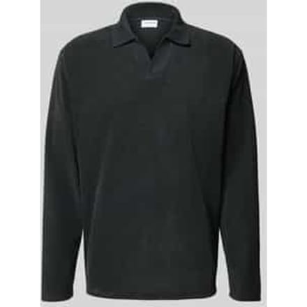 Oversized poloshirt met structuurmotief