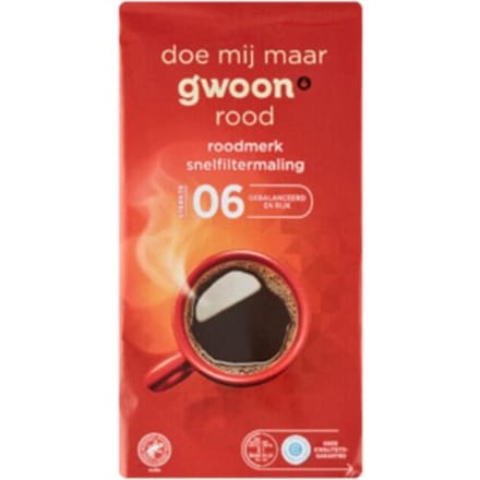 G'woon roodmerk filterkoffie - 500 g