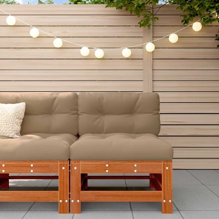 vidaXL - Tuinstoel - Midden - Massief - grenenhout - Wax - Bruin - Dennen