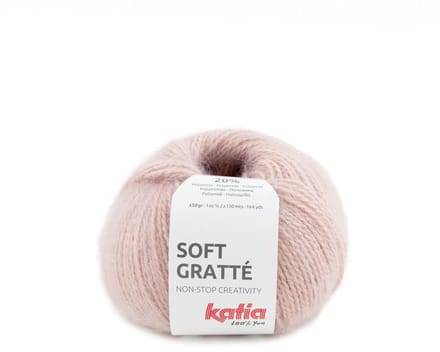 Katia Soft Gratté - 68 lichtroze - Mohair-Look Acryl Garen