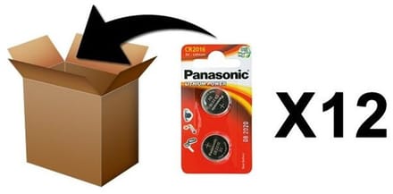 PANASONIC - 24 Stuks CR2016 Box 12 Pack - 12 (Blisters a 2 stuks)