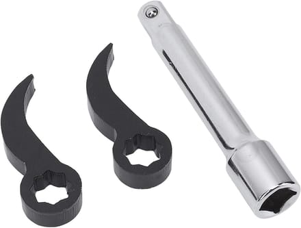 Koevoet Adapter Set - Kraai Adapter - Demontage Werkzaamheden - Robuuste Staalconstructie - 3 Delig - Zwart