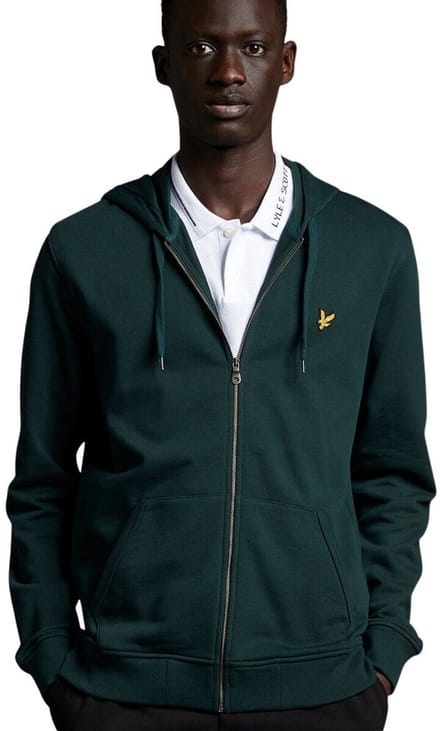 Lyle & Scott Zip through hoodie - dark green