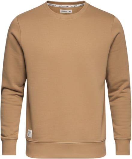 OMBRE Sweater - Regular Fit - Katoen - Lange Mouw Koffie S